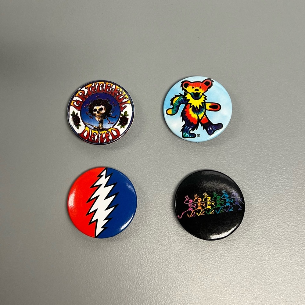 Grateful Dead button pins